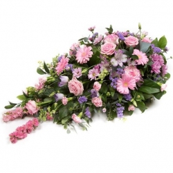Lilac and Pink Single Ended Spray - same day or named day delivery - Rushes Florist