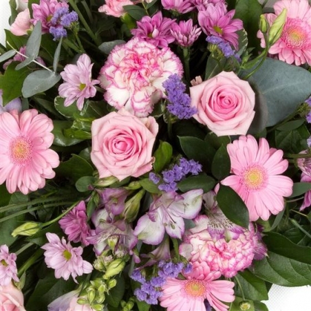 Lilac and Pink Single Ended Spray - same day or named day delivery - Rushes Florist