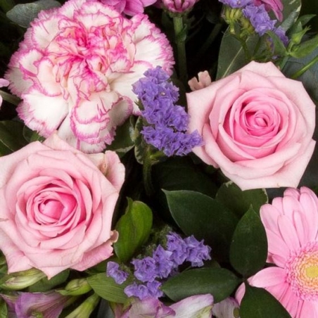 Lilac and Pink Single Ended Spray - same day or named day delivery - Rushes Florist