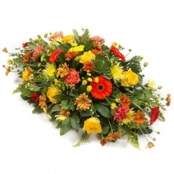 Orange and Gold Spray - same day or named day delivery - Rushes Florist