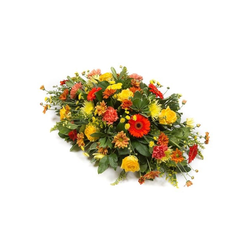 Orange and Gold Spray - same day or named day delivery - Rushes Florist