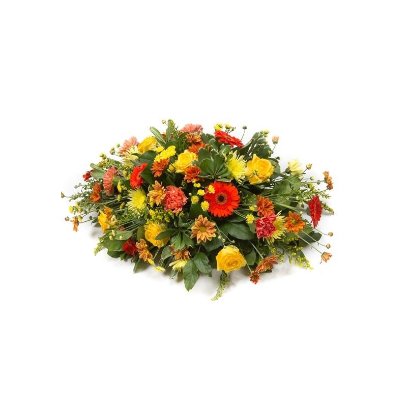 Orange and Gold Spray - same day or named day delivery - Rushes Florist