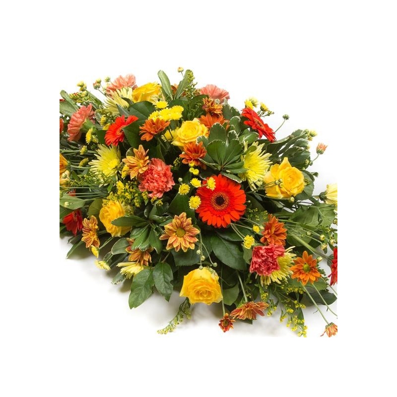 Orange and Gold Spray - same day or named day delivery - Rushes Florist