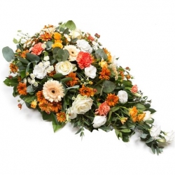 Orange & White - same day or named day delivery - Rushes Florist