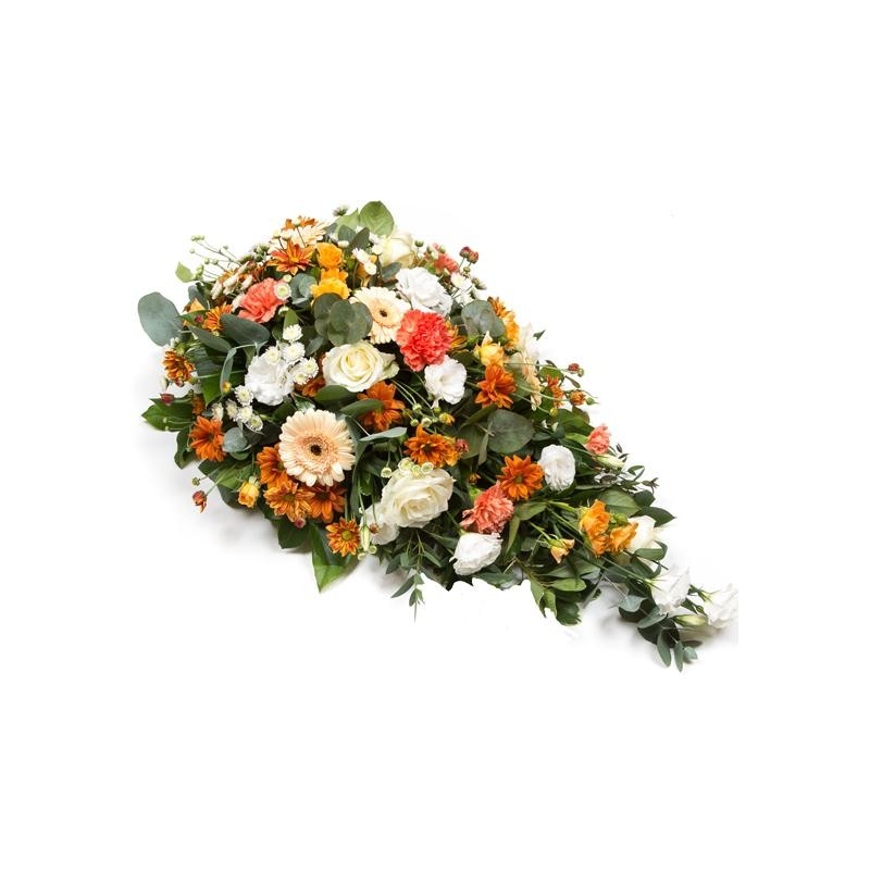 Orange & White - same day or named day delivery - Rushes Florist