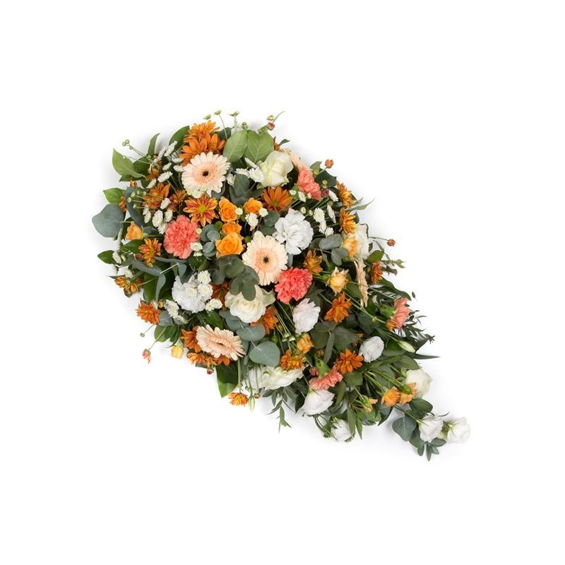 Orange & White - same day or named day delivery - Rushes Florist