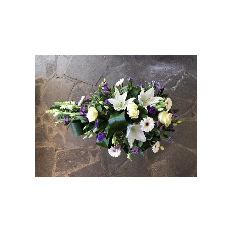 White and Purple - same day or named day delivery - Rushes Florist