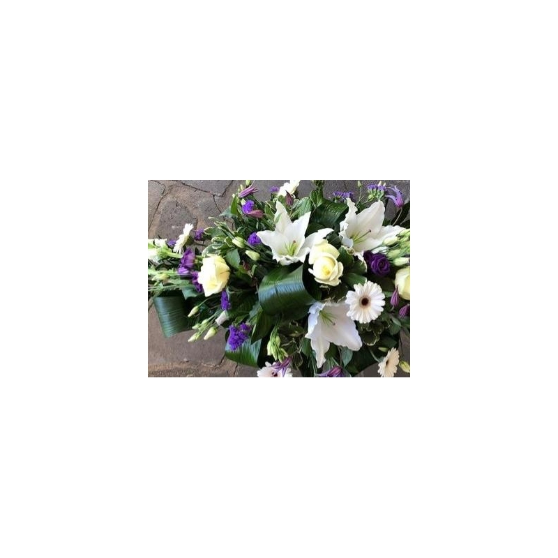 White and Purple - same day or named day delivery - Rushes Florist