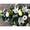 White and Purple - same day or named day delivery - Rushes Florist