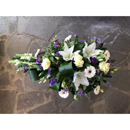 White and Purple - same day or named day delivery - Rushes Florist