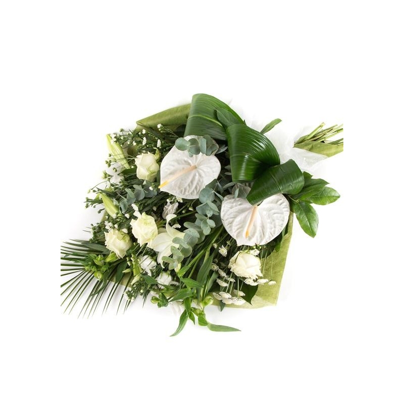 Contemporary White Sheaf - same day or named day delivery - Rushes Florist