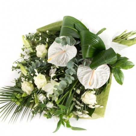 Contemporary White Sheaf - same day or named day delivery - Rushes Florist