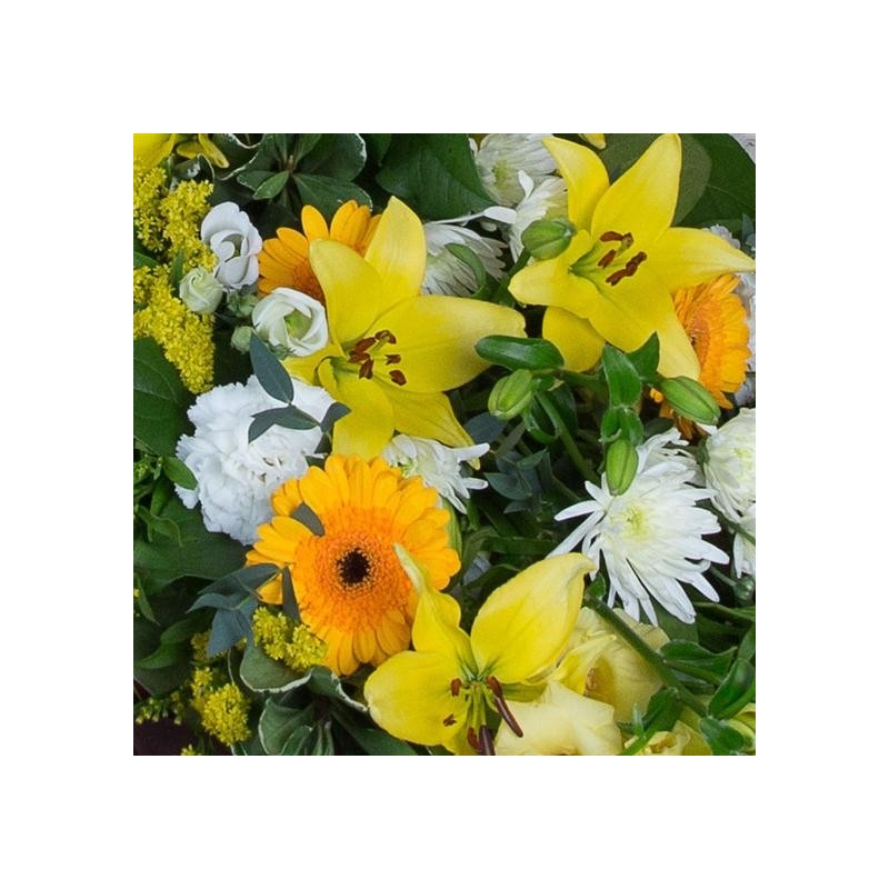 Gold and White Sheaf - same day or named day delivery - Rushes Florist