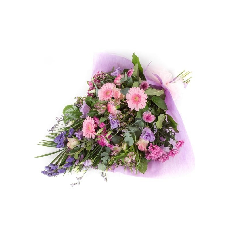 Pink and Lilac Sheaf - same day or named day delivery - Rushes Florist