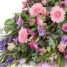 Pink and Lilac Sheaf - same day or named day delivery - Rushes Florist