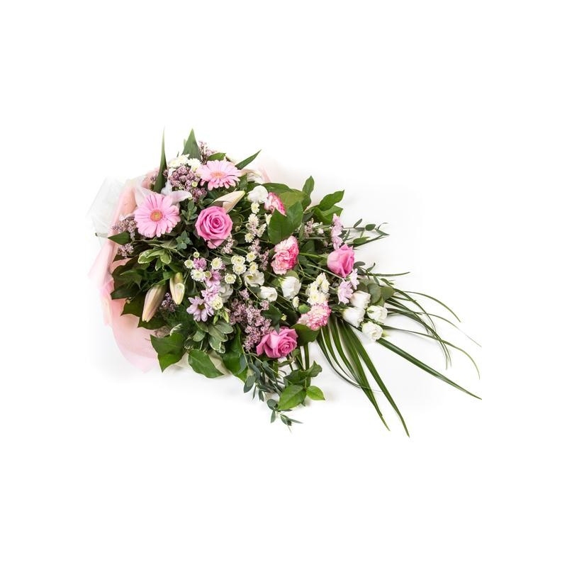 Pink and White Sheaf - same day or named day delivery - Rushes Florist