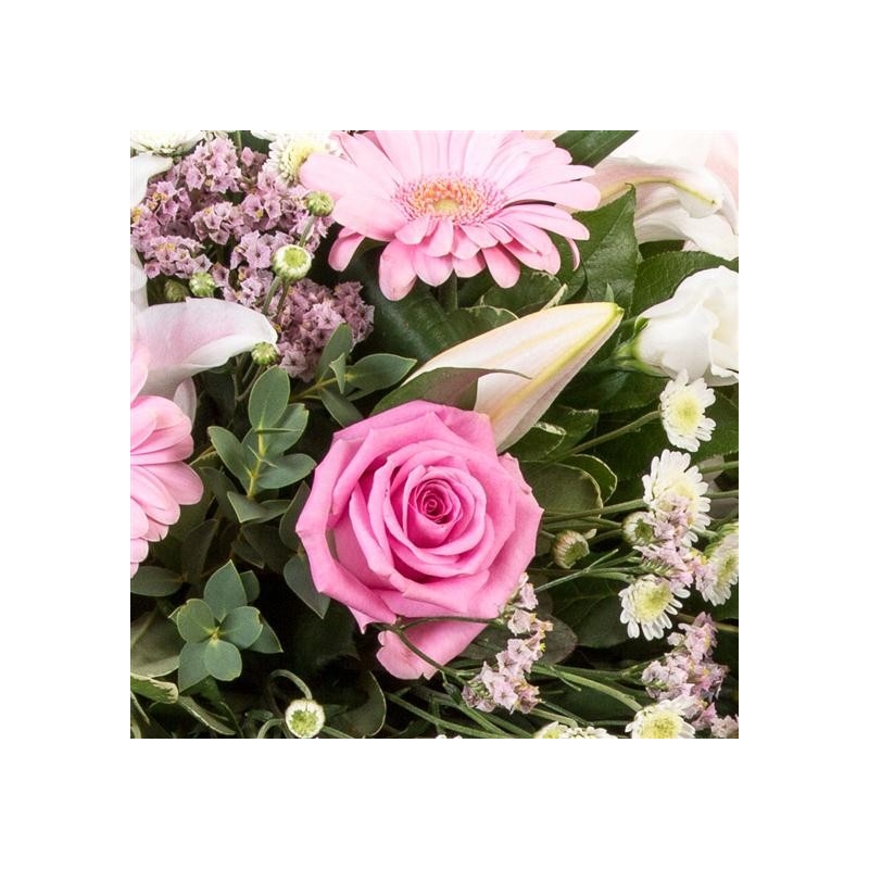 Pink and White Sheaf - same day or named day delivery - Rushes Florist