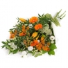 Orange and White Sheaf - same day or named day delivery - Rushes Florist