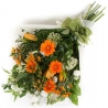 Orange and White Sheaf - same day or named day delivery - Rushes Florist