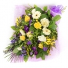 Purple and Gold Sheaf - same day or named day delivery - Rushes Florist