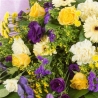 Purple and Gold Sheaf - same day or named day delivery - Rushes Florist