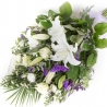 White and Purple Sheaf - same day or named day delivery - Rushes Florist