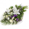 White and Purple Sheaf - same day or named day delivery - Rushes Florist
