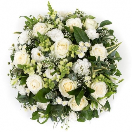 Classical White Posy - same day or named day delivery - Rushes Florist