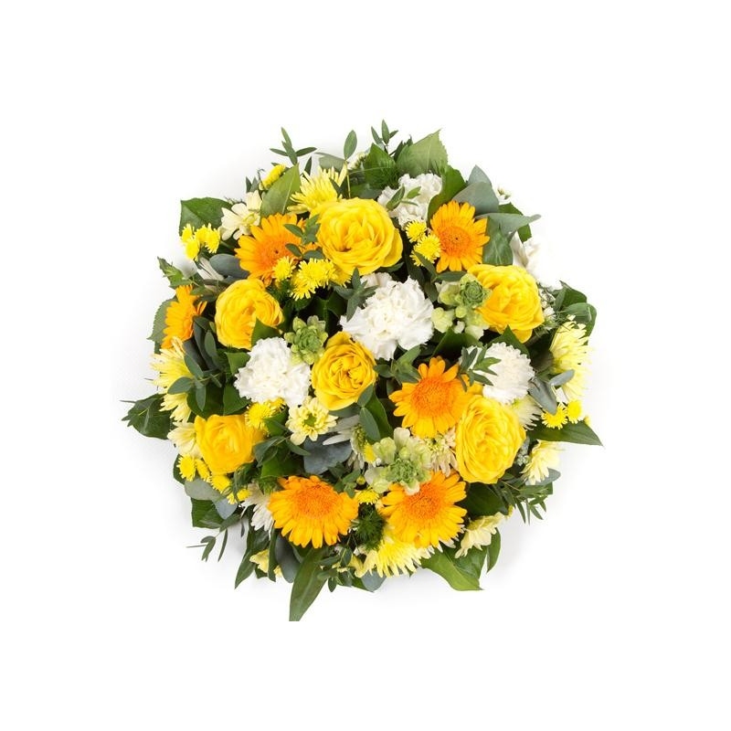 Gold and White Posy - same day or named day delivery - Rushes Florist