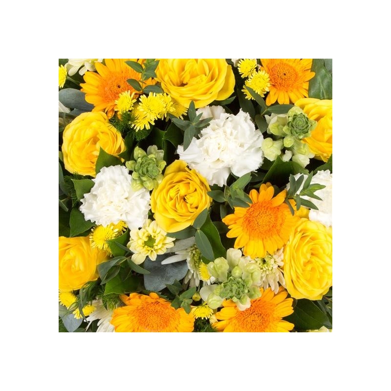 Gold and White Posy - same day or named day delivery - Rushes Florist