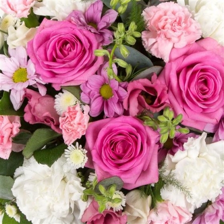 Pink and Cream Posy - same day or named day delivery - Rushes Florist