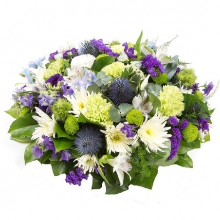 Lime and White Posy - same day or named day delivery - Rushes Florist