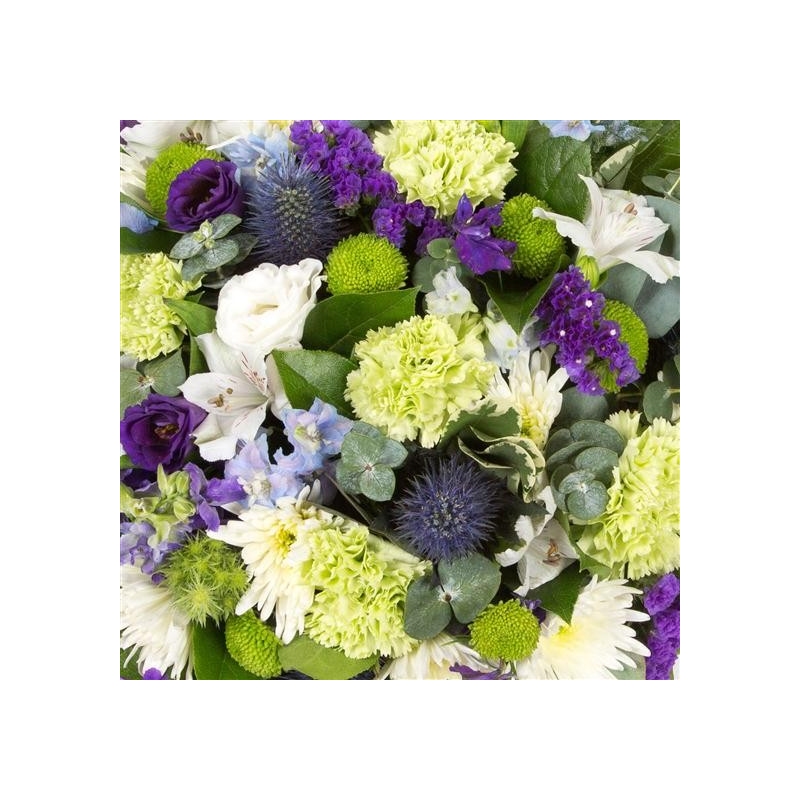 Lime and White Posy - same day or named day delivery - Rushes Florist