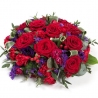Red Rose and Purple Posy - same day or named day delivery - Rushes Florist