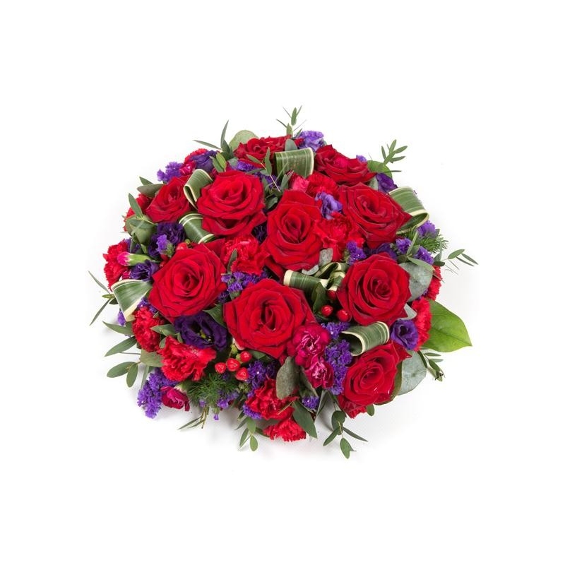 Red Rose and Purple Posy - same day or named day delivery - Rushes Florist