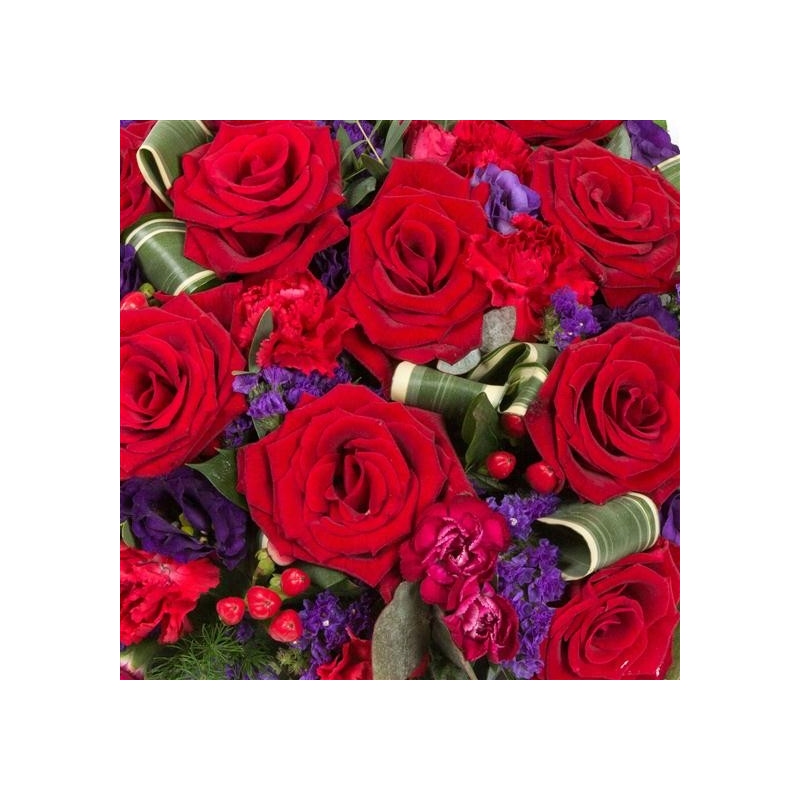 Red Rose and Purple Posy - same day or named day delivery - Rushes Florist