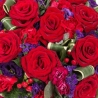 Red Rose and Purple Posy - same day or named day delivery - Rushes Florist