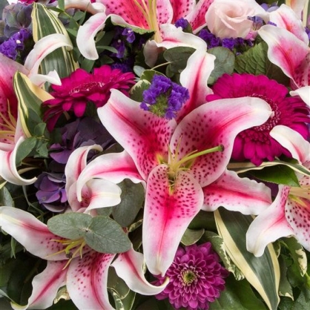 Stargazer Posy Pad - same day or named day delivery - Rushes Florist