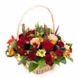 Autumnal Basket - same day or named day delivery - Rushes Florist