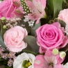 Pink and Cream Basket - same day or named day delivery - Rushes Florist