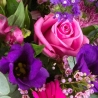 Purple and Pink Basket - same day or named day delivery - Rushes Florist
