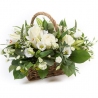 White Basket - same day or named day delivery - Rushes Florist