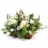 White Basket - same day or named day delivery - Rushes Florist