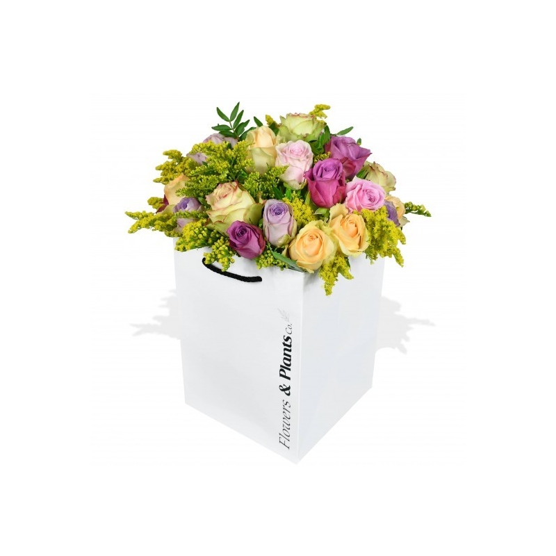 Autumn Rose & Solidago - same day or named day delivery - Rushes Florist