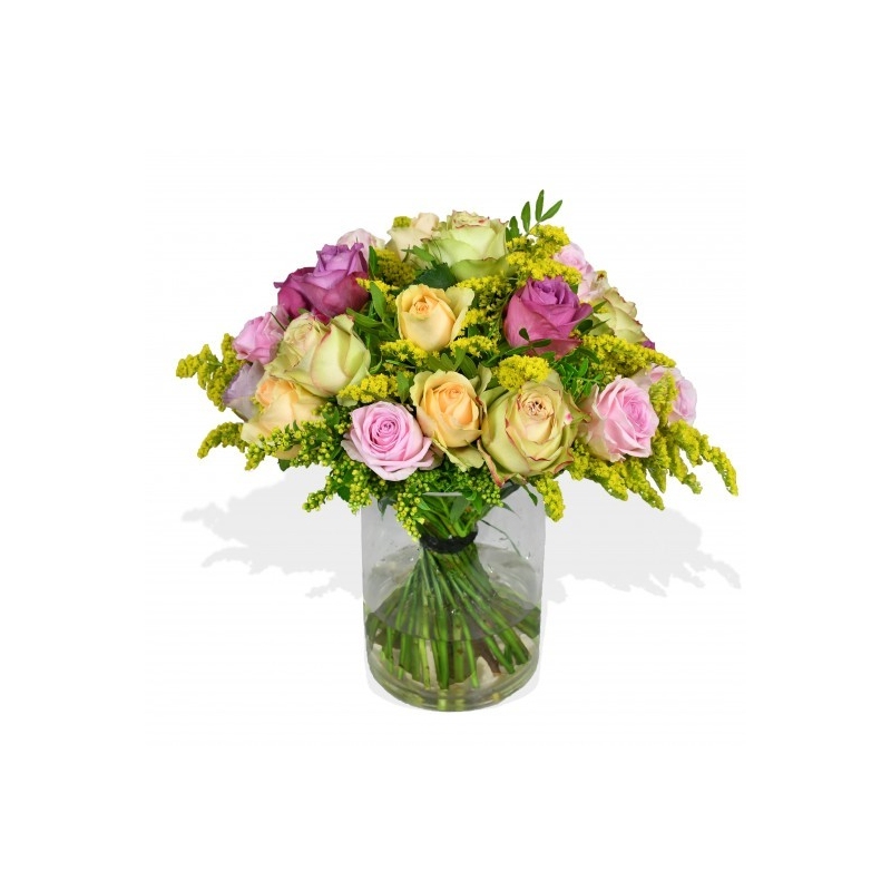 Autumn Rose & Solidago - same day or named day delivery - Rushes Florist
