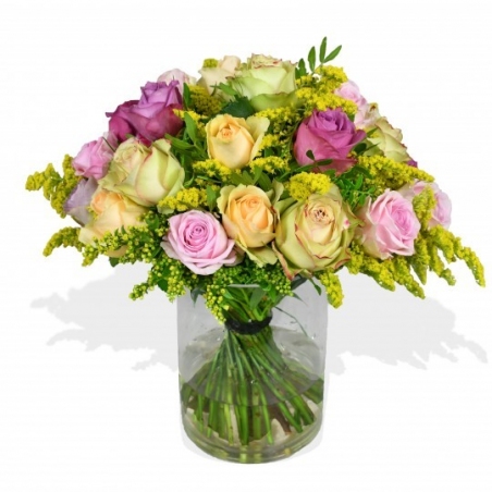 Autumn Rose & Solidago - same day or named day delivery - Rushes Florist