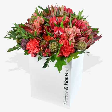 Pinks and Eucalyptus - same day or named day delivery - Rushes Florist