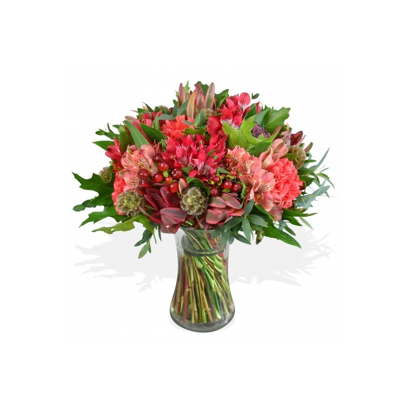 Pinks and Eucalyptus - same day or named day delivery - Rushes Florist
