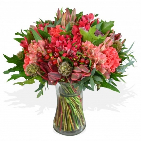 Pinks and Eucalyptus - same day or named day delivery - Rushes Florist