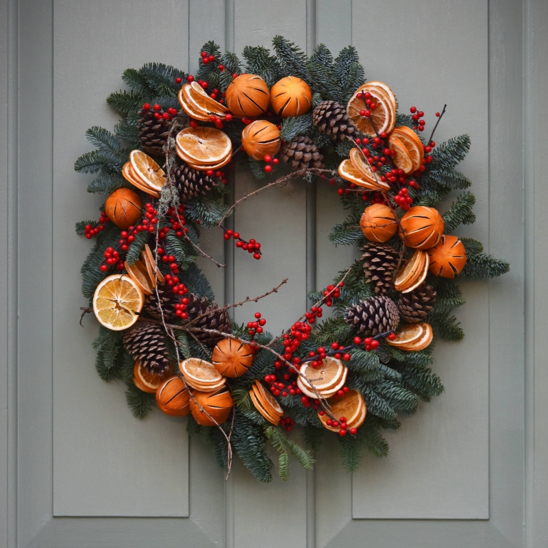 Orange & Pine - same day or named day delivery - Rushes Florist